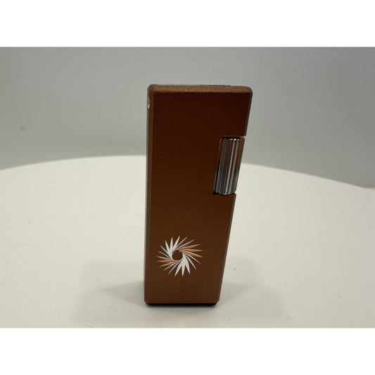 VINTAGE *NEW* 1950's Capri w/Design Brown/Silver Butane Japanese Lighter
