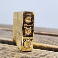 VINTAGE *NEW* 1960's Chalet Rubicon Gold Textured Butane Lighter Japan