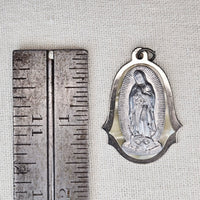 VINTAGE *NEW* 1950's Madonna with Child Silver-Toned Religious Pendant 1.5"