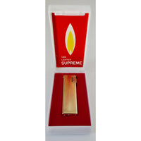VINTAGE *NEW* 1960's Thin Gold Textured Lighter in Original Box by Supreme USA