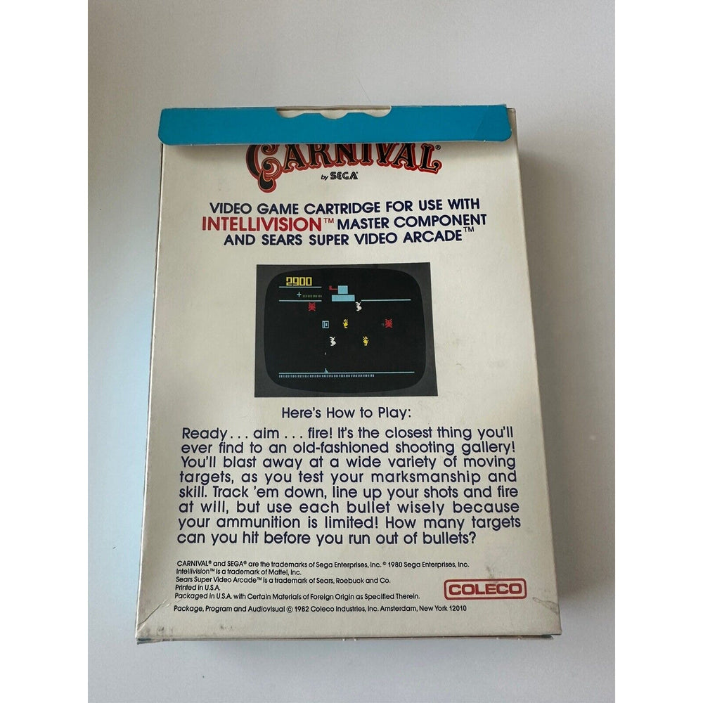 VINTAGE *NEW* Intellivision Carnival SEGA Video Game Sealed