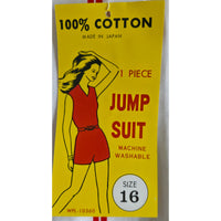 VINTAGE *NEW* 1960's Red &White Striped Waist Tie Romper Size 16 Japan