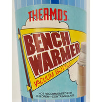 VINTAGE *NEW* 1970's Benchwarmer Thermos Blue Striped  Vacuum Bottle 14.4oz USA