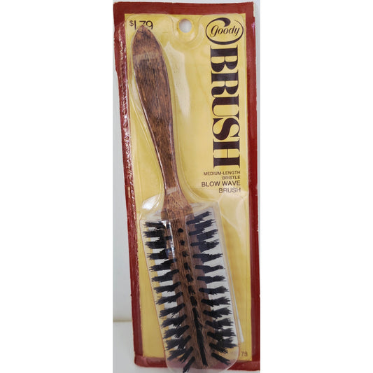 VINTAGE *NEW* 1975 Goody #8178 Brown Medium Bristle Blow Wave Brush