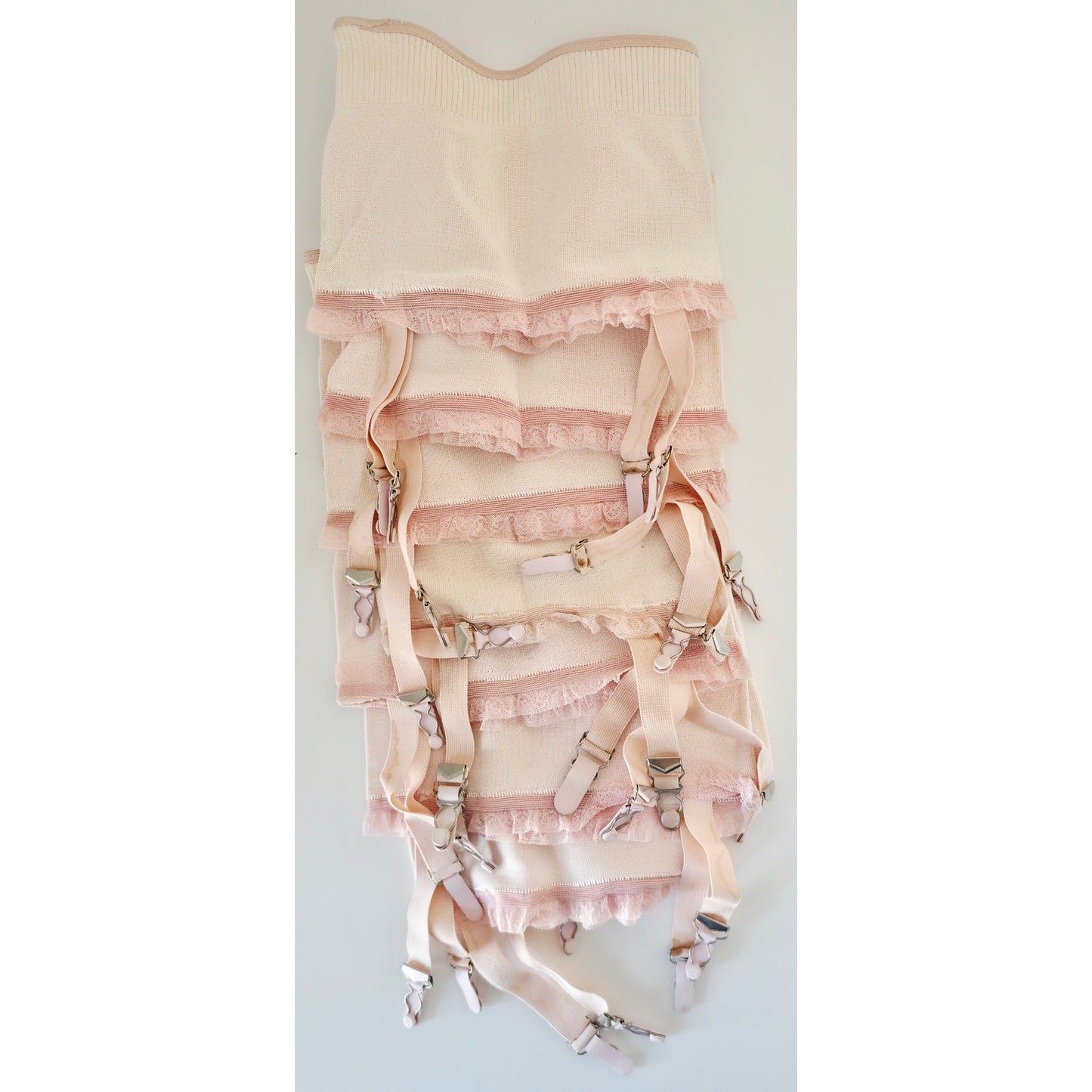 VINTAGE 1950's Women's Lt Pink Garter Belts Size M Lot of 7 New w/Imperfections