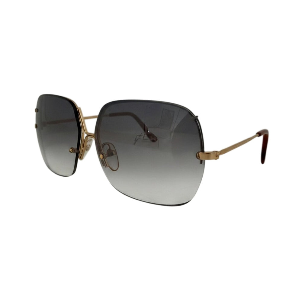 VINTAGE *NEW* 1970's Glam Unisex Sunglasses Black Frame with Smoke Grey Lens