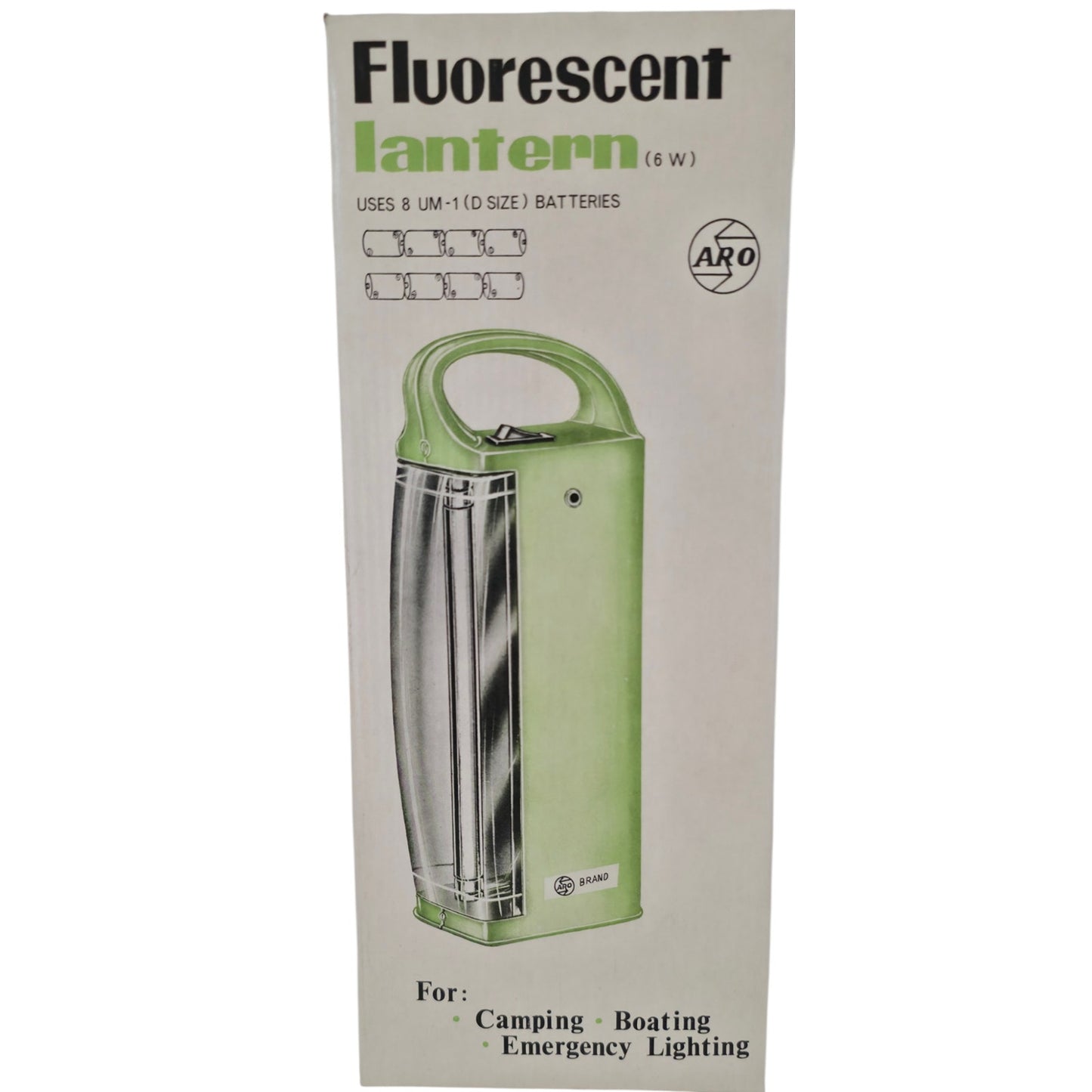VINTAGE *NEW* 1970's Battery Operated Fluorescent Lantern Outdoor - Lime Green