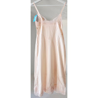 VINTAGE *NEW* 1960's Kayser Women's Light Peach with Lace Trim Long Slip Size S