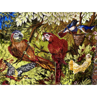 VINTAGE *PRISTINE* 1960's "Parrots in The Forest" Lebanese Velvet Tapestry