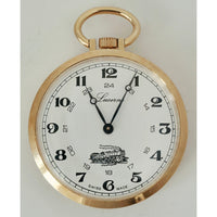 VINTAGE *NEW* 1960's Lucerne Swiss Locomotive Pocket Watch