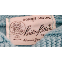 VINTAGE *NEW* 1960's Light Blue Collared Sweater with Buttons 100% Nylon Size 38