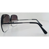 VINTAGE *NEW* 1970's Glam Unisex Sunglasses Black Frame with Smoke Gray Lens