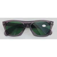 VINTAGE *NEW* 1970's Glam Unisex Gray Frame with Green Lens Sunglasses Made in Italy