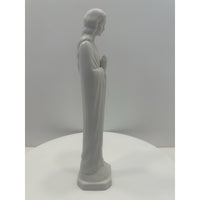 VINTAGE *NEW* 1950's White Standing Praying Lady with Long Hair Figurine