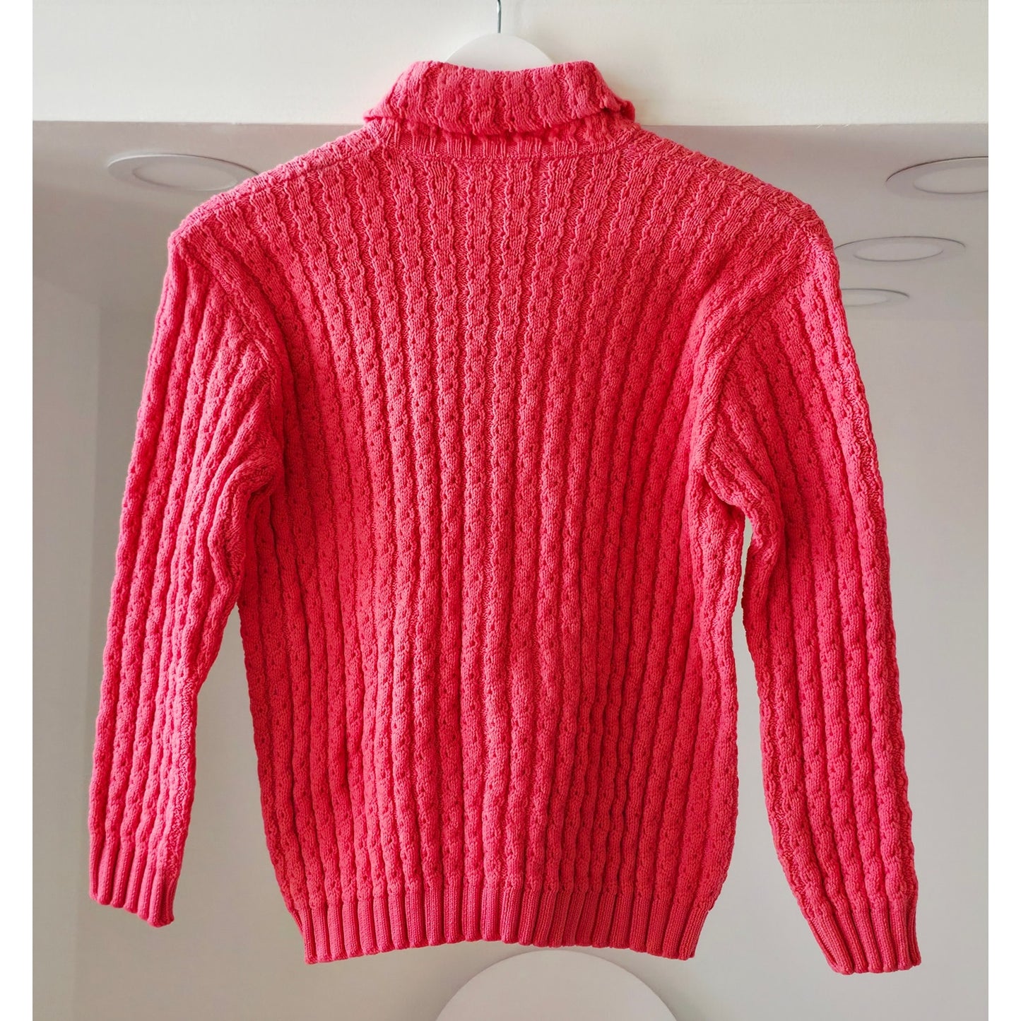 VINTAGE *NEW* 1960's Ban-Lon Pink Collared Sweater  100% Acrylic Size 40 Made in New York