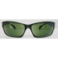 VINTAGE *NEW* 1970's Glam Unisex Black Frame with Green Lens Sunglasses