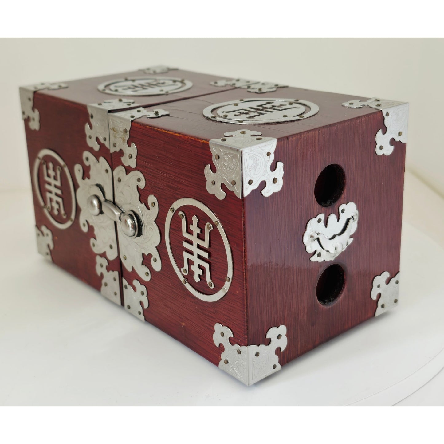 VINTAGE *NEW* 1960's Korean Folding Jewelry Box with 4 Drawers