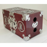 VINTAGE *NEW* 1960's Korean Folding Jewelry Box with 4 Drawers