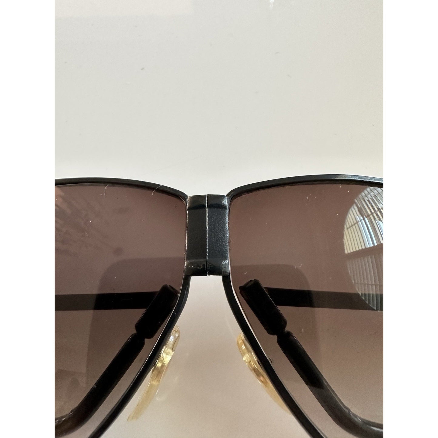 VINTAGE *NEW* 1980's Ferarri Foldable Aviator Sunglasses Black Frame Tinted Lens