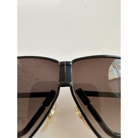 VINTAGE *NEW* 1980's Ferarri Foldable Aviator Sunglasses Black Frame Tinted Lens