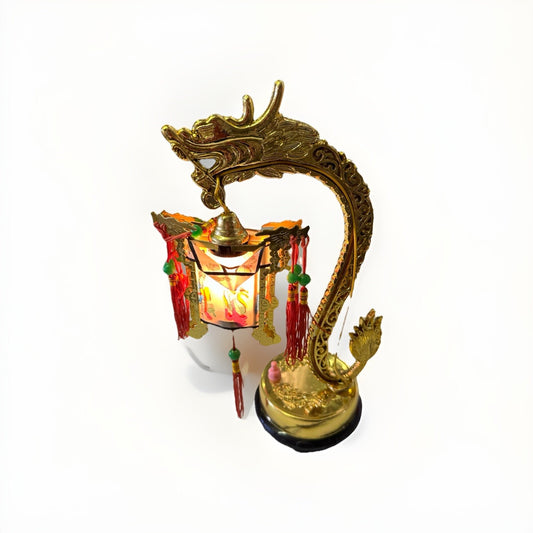 VINTAGE *NEW* 1970's Chinese Dragon Lantern Lamp Hong Kong
