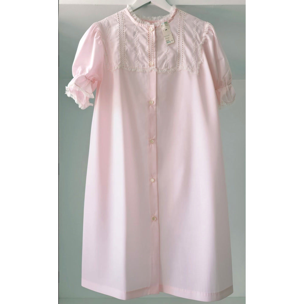 VINTAGE *NEW* 1960's Kayser Women's Light Pink w/Lace Trim Day Dress | Robe Sz S