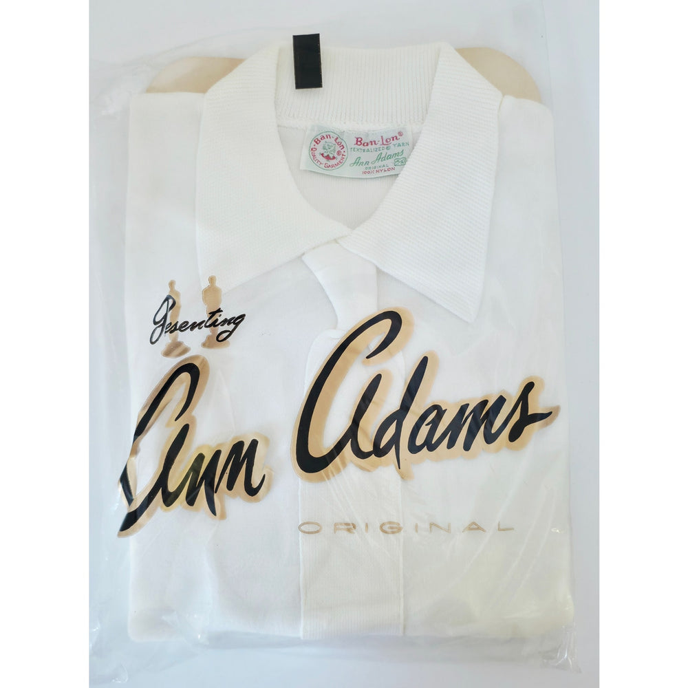 VINTAGE *NEW*1960's White Women's Thin  Sweater w/Collar 100% Nylon Size 34
