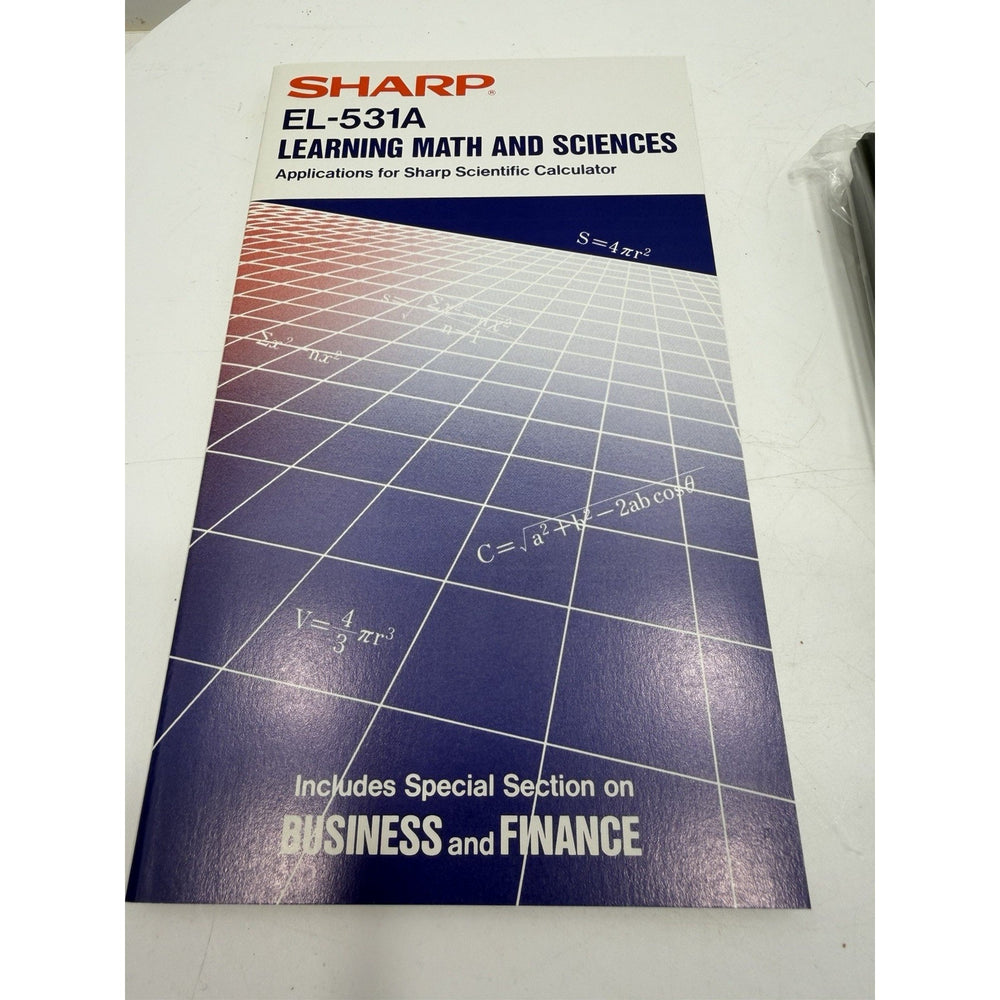 VINTAGE *NEW* 1980's Sharp EL-531A with Textbook Scientific Calculator