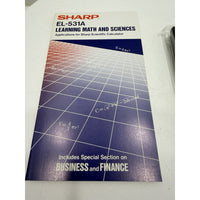 VINTAGE *NEW* 1980's Sharp EL-531A with Textbook Scientific Calculator