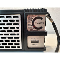 VINTAGE *NEW* Crown Transistor AM Pocket Radio Black British Design