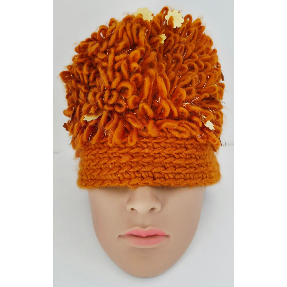 VINTAGE *NEW* 1960's Imported by Andrew St John 100% Acrylic Hat w/Design Japan