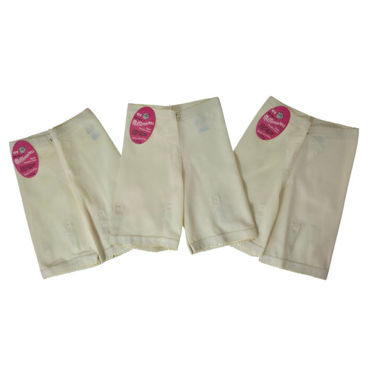 VINTAGE *NEW* 1960's Women's Light Yellow High-Waisted Girdle Size XL Lot of 3