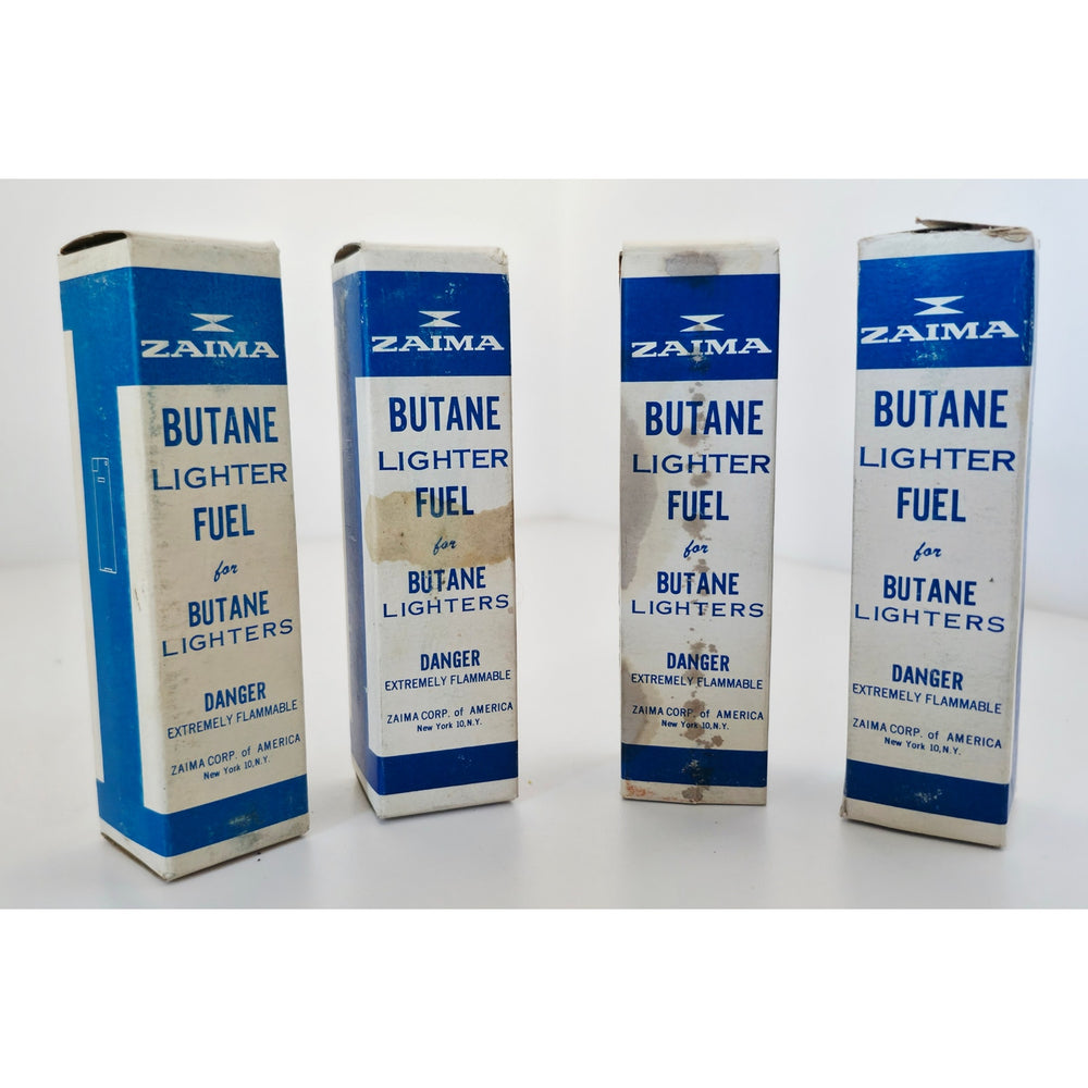 VINTAGE *NEW* 1960's Original Butane Lighter Fuel Bottles Made in Japan Set of 4