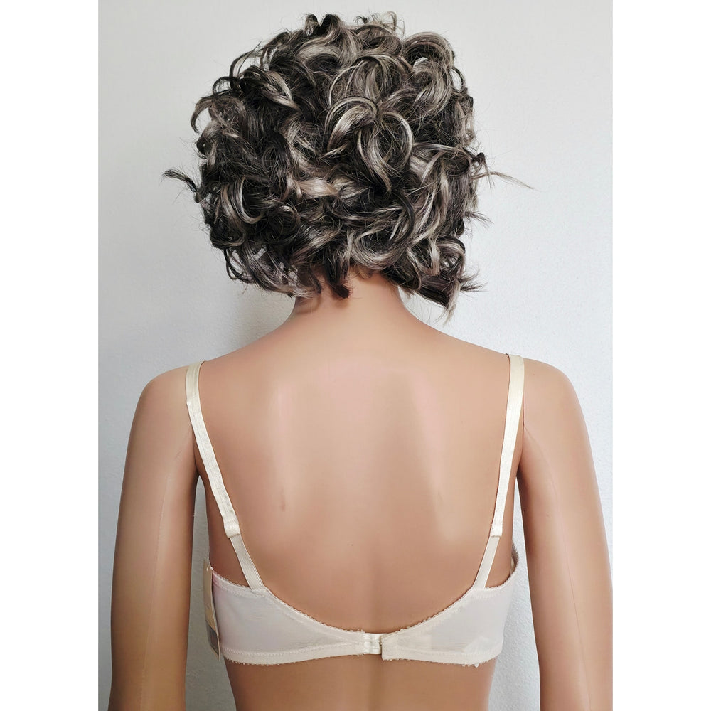 VINTAGE *NEW* 1960's Carnival Women's White Lace Bra with Blue Flower Size 36B