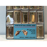 VINTAGE *NEW* 1950's/1960's Manor Lighters in Store Display Gas/Fuel Movie Prop