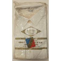 VINTAGE *NEW* 1960's Sinclare Men's White Tapered Shirt 100% Polyester Size 17-34