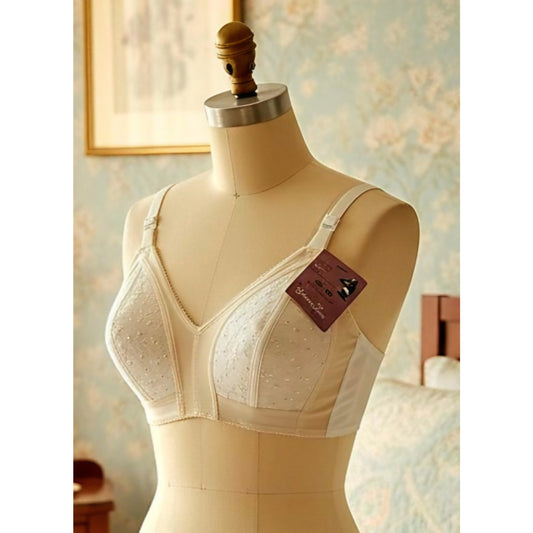VINTAGE *NEW* 1960's Splendor Form Women's Cream 3-D Bullet Bra Size 38B
