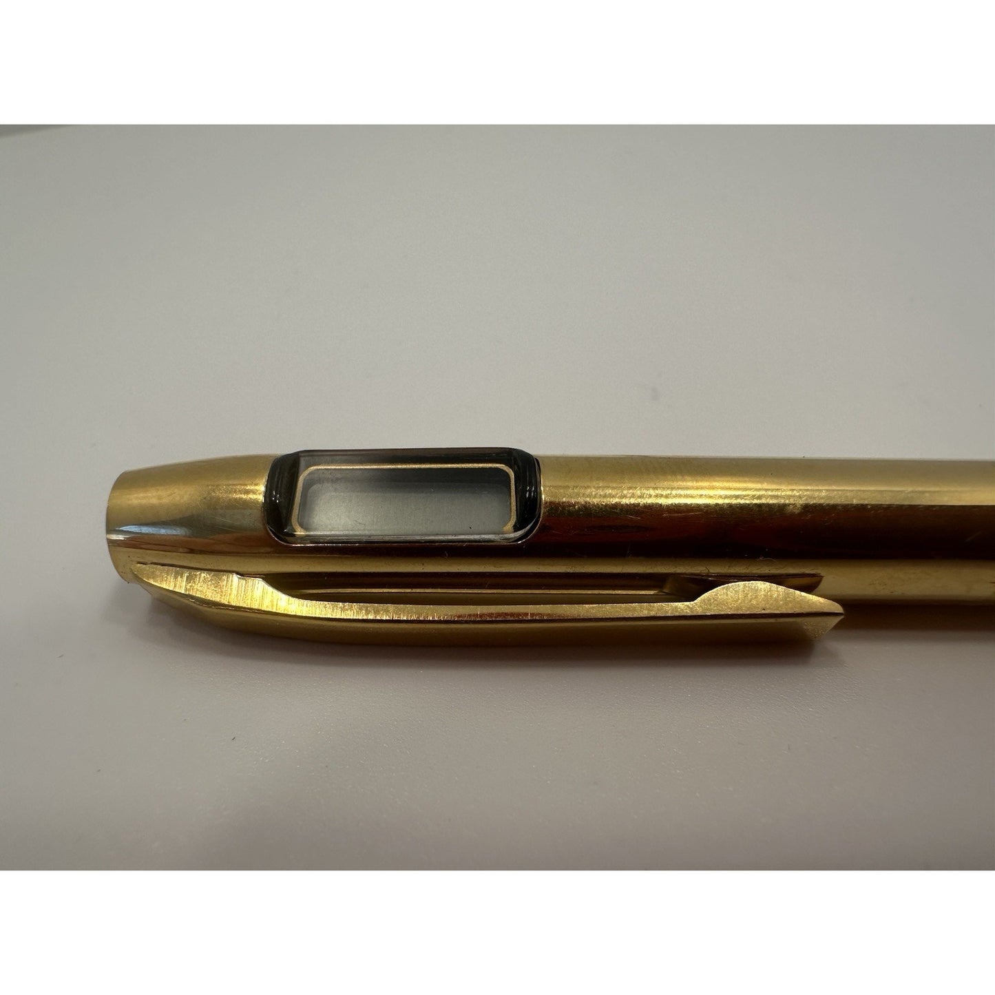 VINTAGE *NEW* 1970's Computrace Gold-Plated Pen W Built-In Digital Clock