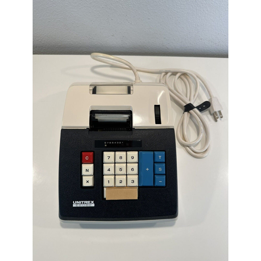 Sharp 10 Key Adding Machine VINTAGE *NEW* 1970's Unitrex Eiko Electric E2082 10-Key Adding Machine ...