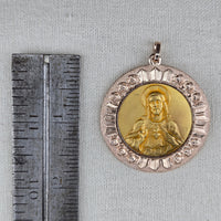 VINTAGE *NEW* 1950's Saint Nino De Atocha Encased Gold-Toned Pendant 1.75"