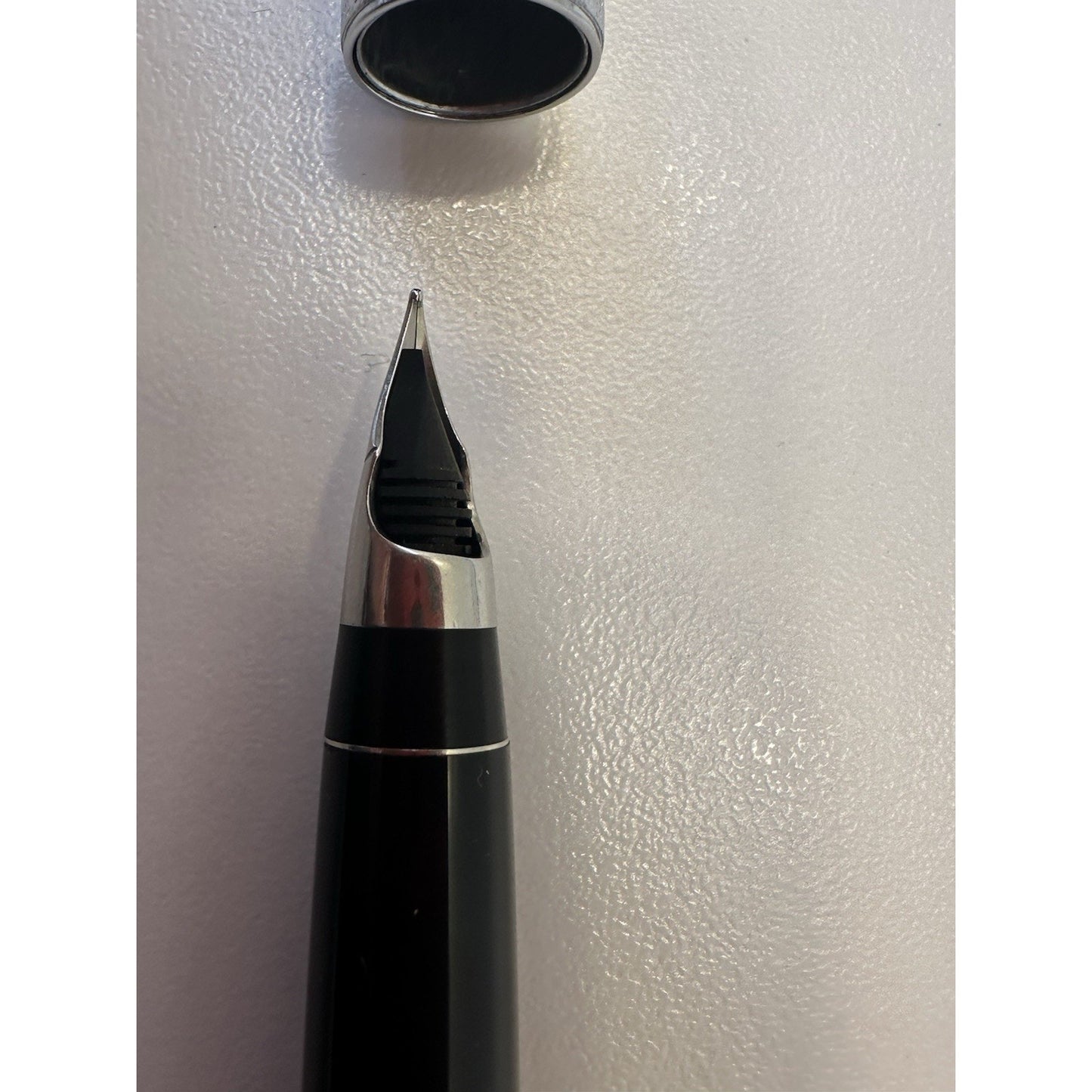 VINTAGE *NEW* 1960's Lady Sheaffer Brushed Steel Florentine Fountain Pen