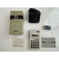 VINTAGE *NEW* Casio HQ-21 Electronic Battery Clock/Calculator