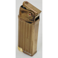 VINTAGE *NEW* 1960's Manor Gold Striped Butane Lighter Japan