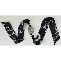 "Frozen In Time" 1960's Vintage Watch Face w/ Silk/Satin Tie Bracelet