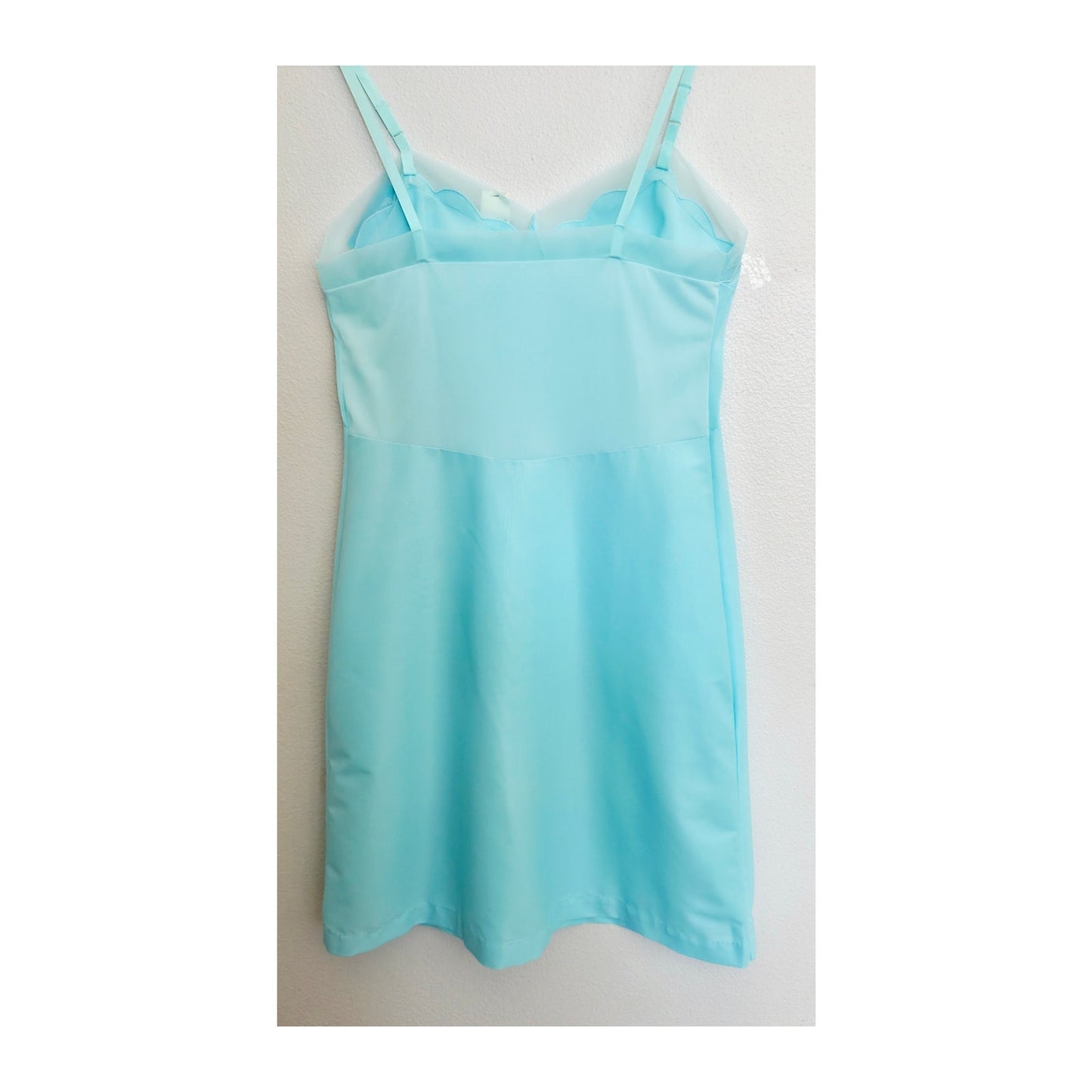 VINTAGE *NEW* 1960's Kayser Women's Bright Blue Slip Dress Size 34 USA