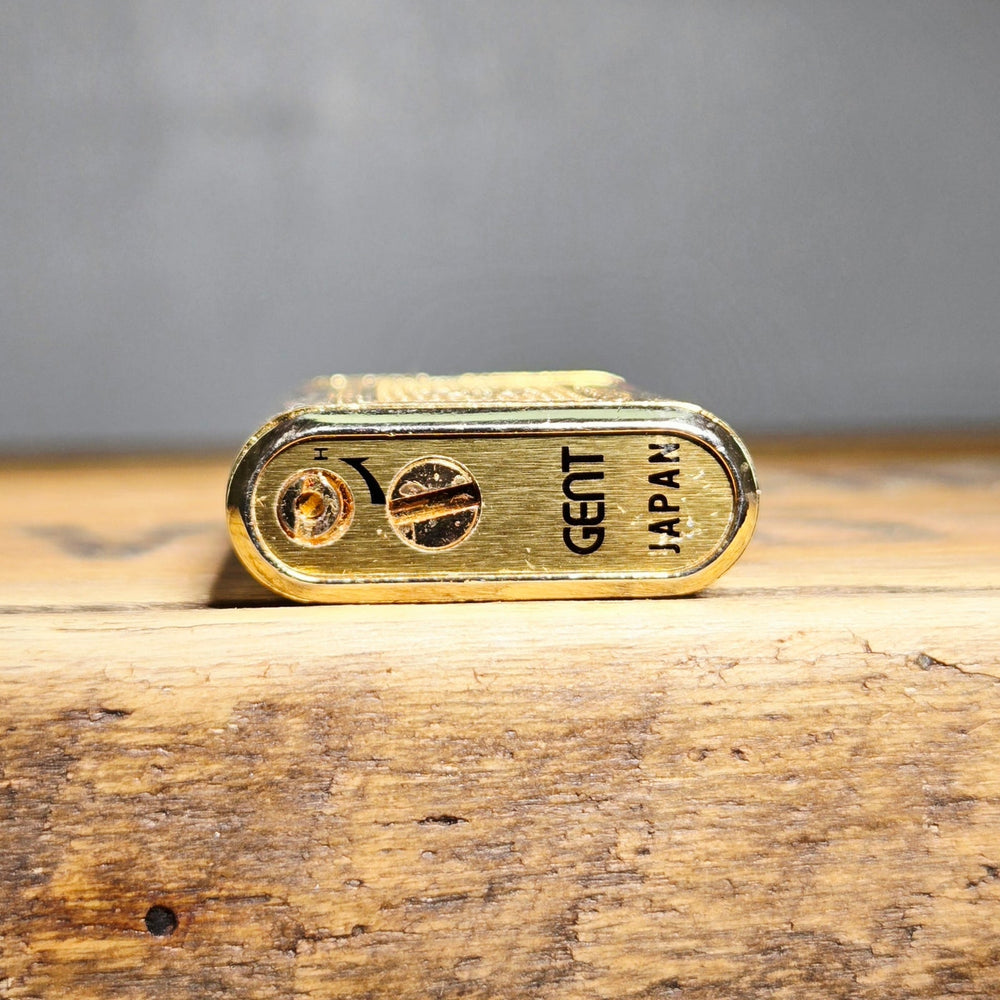 VINTAGE *NEW* 1960's Gent Gold Textured Butane Lighter Japan