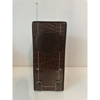 VINTAGE *NEW* 1960's Petrasonic Zoom Radio AM/FM Camera-like Brown Radio
