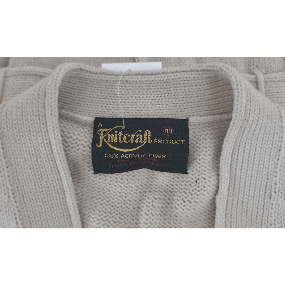 VINTAGE *NEW* 1970's Beige Women's Sweater Vest with Belt 100% Acrylic Size 40