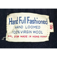 VINTAGE *NEW* 1960's Women's Navy Hand Loomed 100% Virgin Wool Sweater Size 40