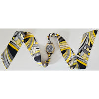 "Frozen In Time" 1960's Vintage Watch Face w/ Silk/Satin Tie Bracelet